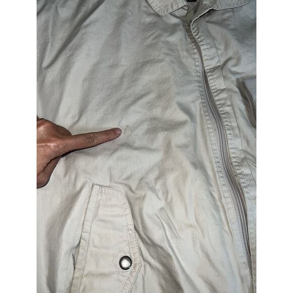 Members Only Jacket Size 42 Beige Khaki Bomber Pockets 1980s Vintage AS IS *READ - Picture 13 of 15